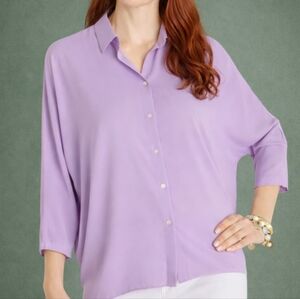 Chico's Purple Button-Down Shirt